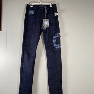 Smuggler's Moon Denim Jeans Men's 32 x 33 Raw Indigo Blue Streetwear Casual NWT